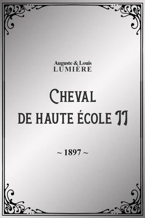 Cheval de haute école, II